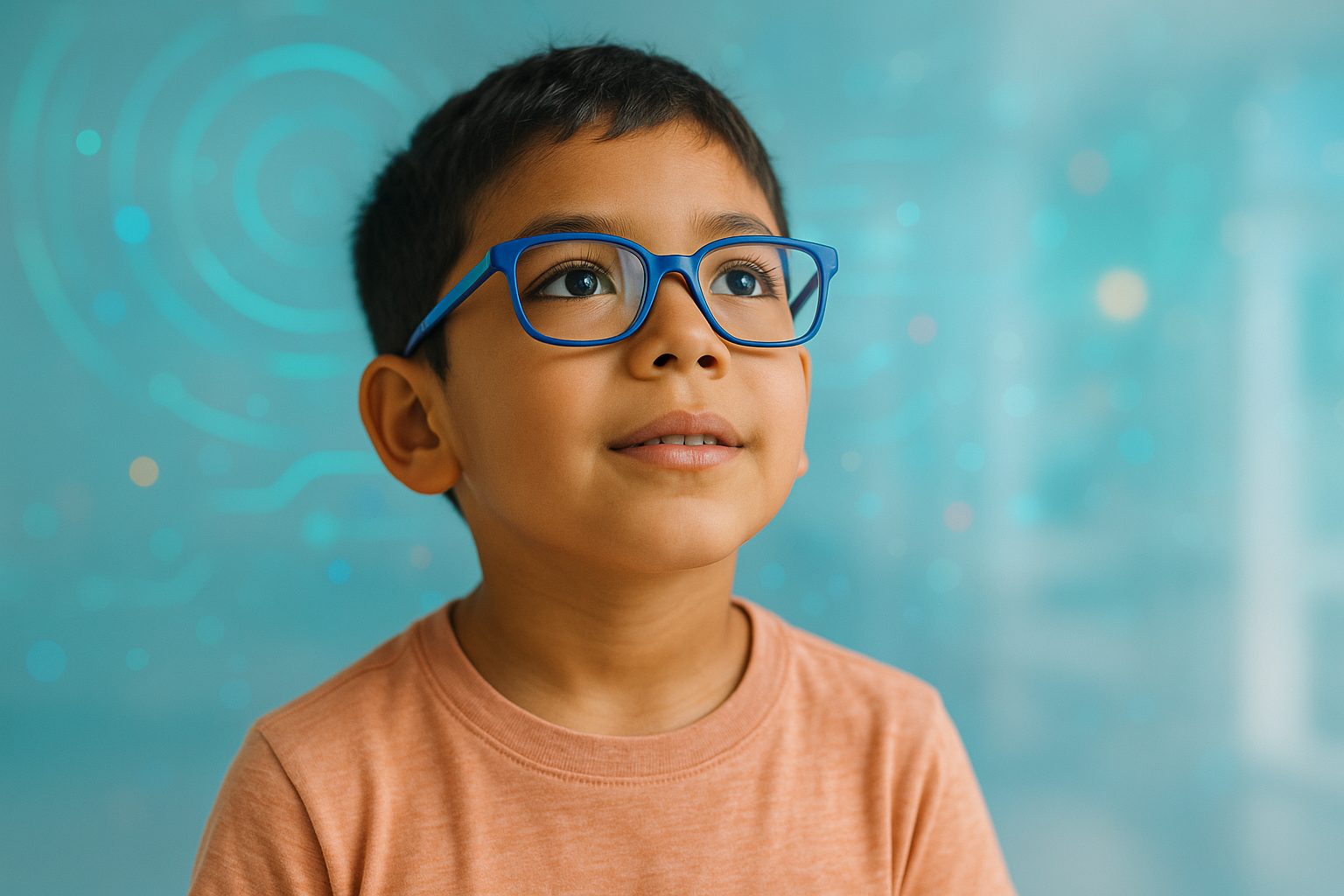 Niño con lentes Stellest para control de miopía